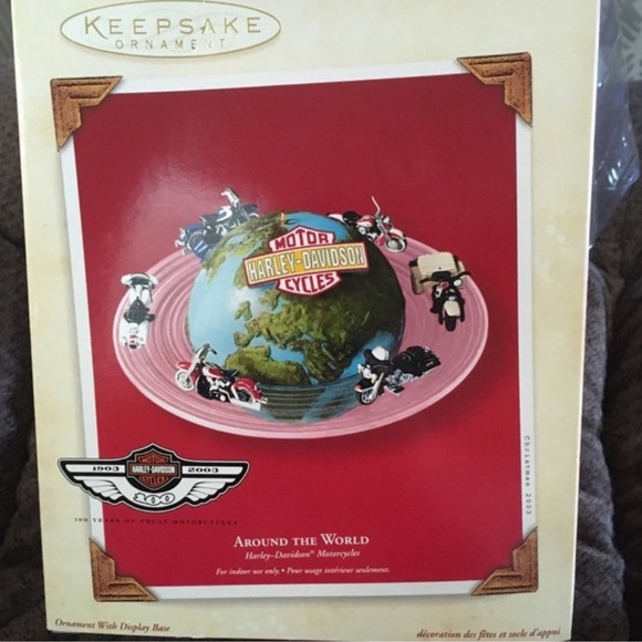 2003 Hallmark Keepsake Ornament 'Around the World' Harley-Davidson Motorcycles - Picture 2 of 5